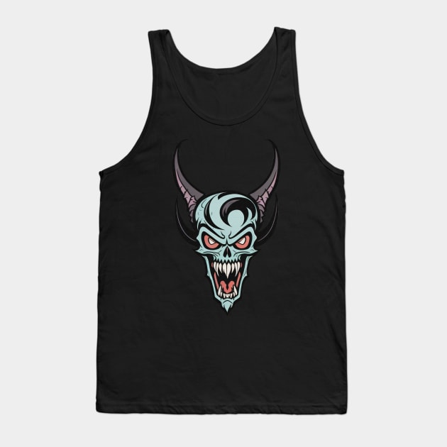 Blue demon red eyes Tank Top by DeathAnarchy